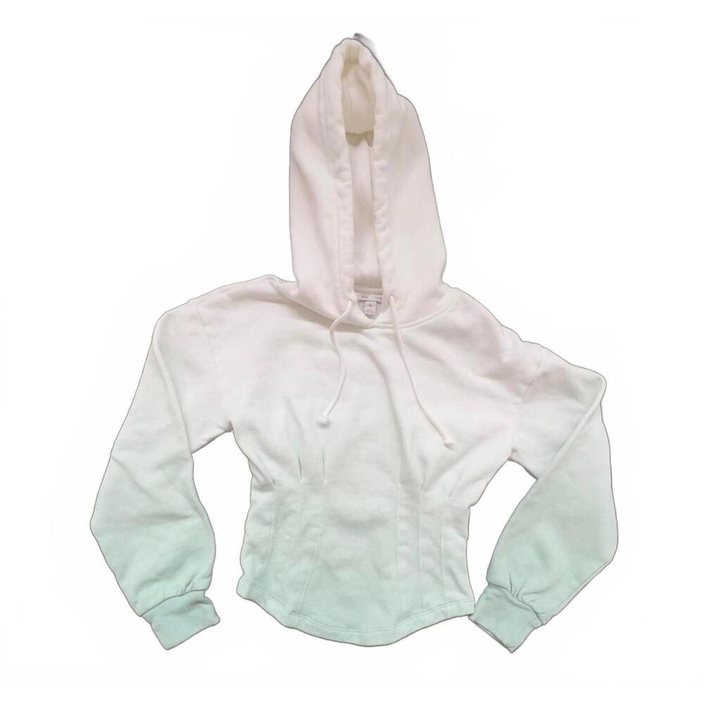 Style Not Size for Jenni White and Aqua Ombre Women's Hoodie‎ Size XS